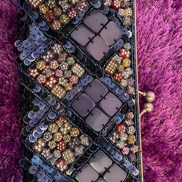 Blue sparkle clutch - Picture 3 of 6